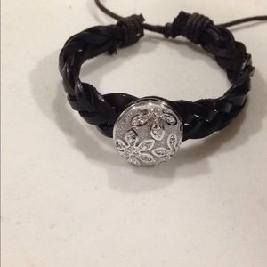 Brown leather bracelet